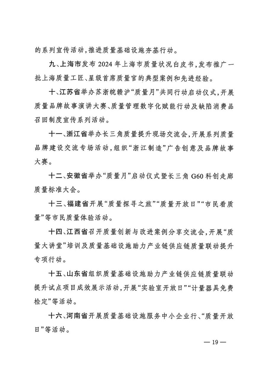 中國(guó)質(zhì)量檢驗(yàn)協(xié)會(huì)關(guān)于轉(zhuǎn)發(fā)《關(guān)于開(kāi)展2024年全國(guó)“質(zhì)量月”活動(dòng)的通知》的函（質(zhì)檢協(xié)函〔2024〕116號(hào)）